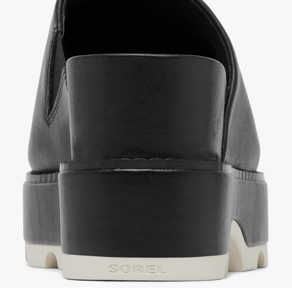 Sorel Women's Black Mules with White Accents - Picture 2 of 7